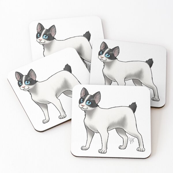 Item preview, Cat - Japanese Bobtail - Black and White designed and sold by Jennifer Stolzer.