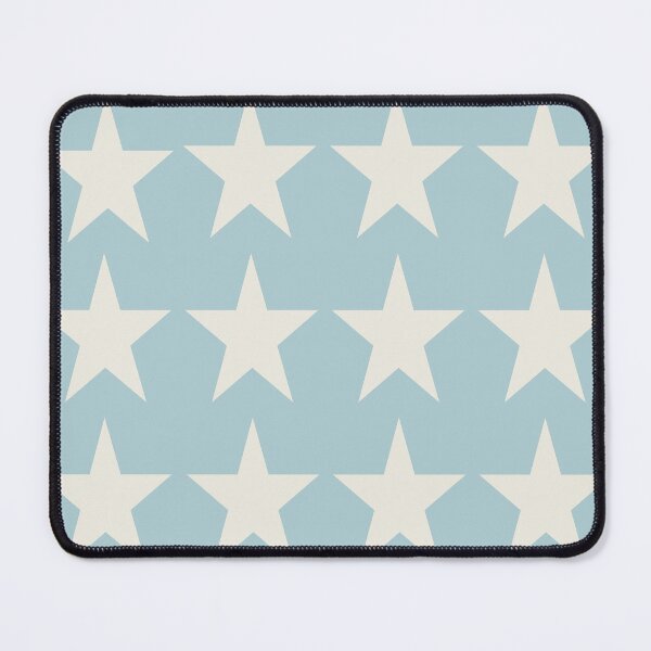 Item preview, Large CREAM and DUCK EGG BLUE STARS designed and sold by RachelMacht.
