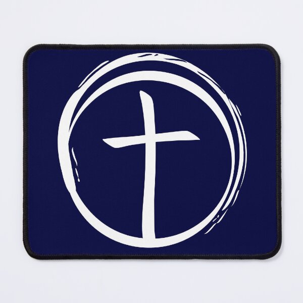 Item preview, The Steady Cross Inside An Unsteady Wave Christian Faith Logo designed and sold by CrossAndCrown.