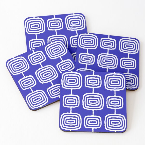Item preview, Atomic Rings Abstract Art Ultramarine Blue designed and sold by tonymagnerart.