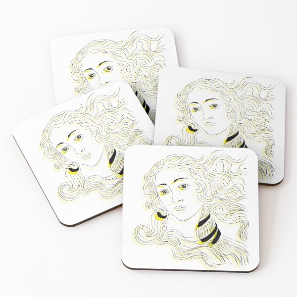 Item preview, Venus,Sandro Botticelli, Illustration line art poster designed and sold by aestheticQuo.