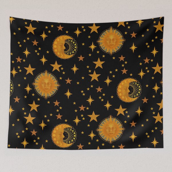 Item preview, Bohemian 90's Sun and Moon Celestial Pattern designed and sold by EmLosin.