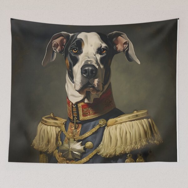 Item preview, Aristocratic Great Dane Portrait Art designed and sold by ConfettiSkyArt.