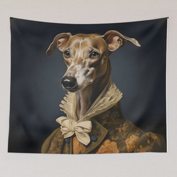 Item preview, Aristocratic Greyhound Portrait Art designed and sold by ConfettiSkyArt.