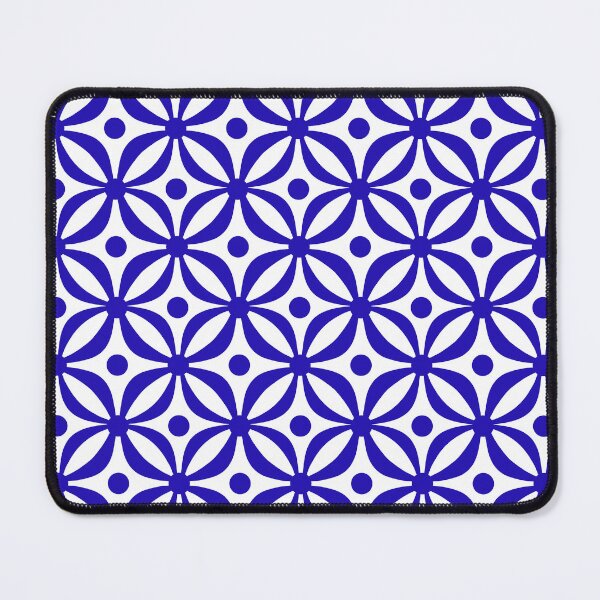 Item preview, Ultramarine Blue Geometric Flower Pattern designed and sold by tonymagnerart.