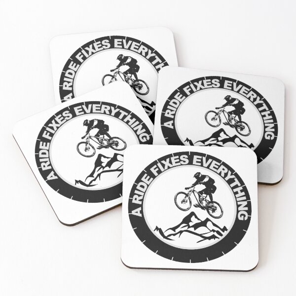Item preview, A Ride Fixes Everything Mountain bike cyclist  designed and sold by WithALittleLuv.