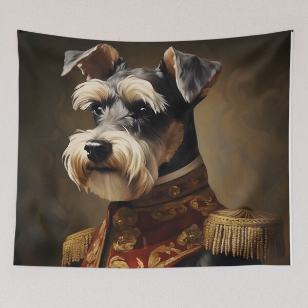 Item preview, Aristocratic Mini Schnauzer Portrait Art designed and sold by ConfettiSkyArt.
