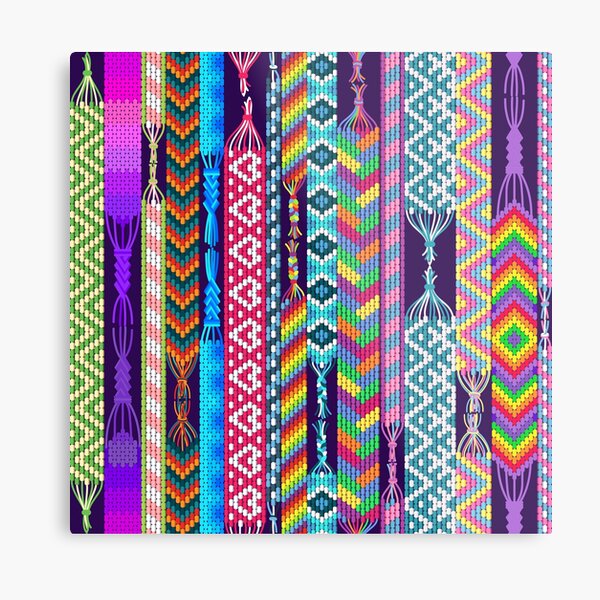 Friendship Bracelet Patterns Metal Prints for Sale | Redbubble friendship-bracelet-patterns-metal-prints-for-sale-redbubble