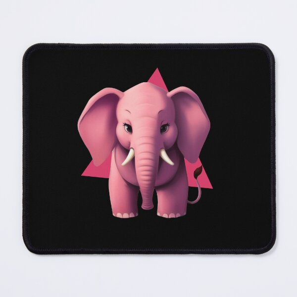 Item preview, Adorable Pink Baby Elephant with Hot Pink Triangle designed and sold by Ridaelb.