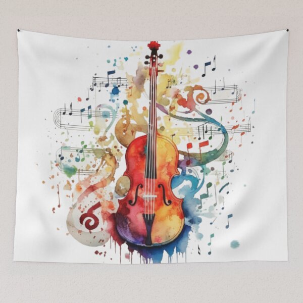 Item preview, Violin, musical theme digital print designed and sold by dcrc.