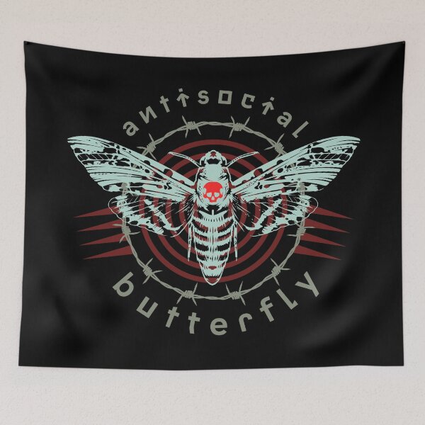 Item preview, antisocial butterfly - introvert loner deathshead moth designed and sold by HaggisVitae.