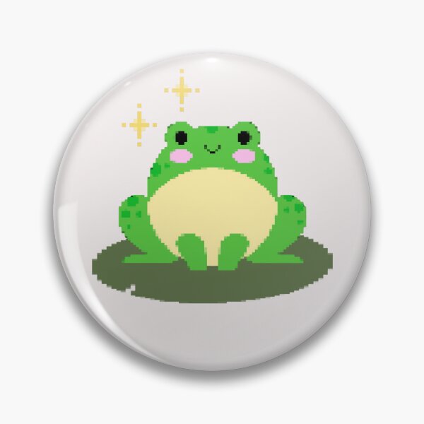 Item preview, Cute Pixel Art Frog Sparkle designed and sold by CoralCactusArt.