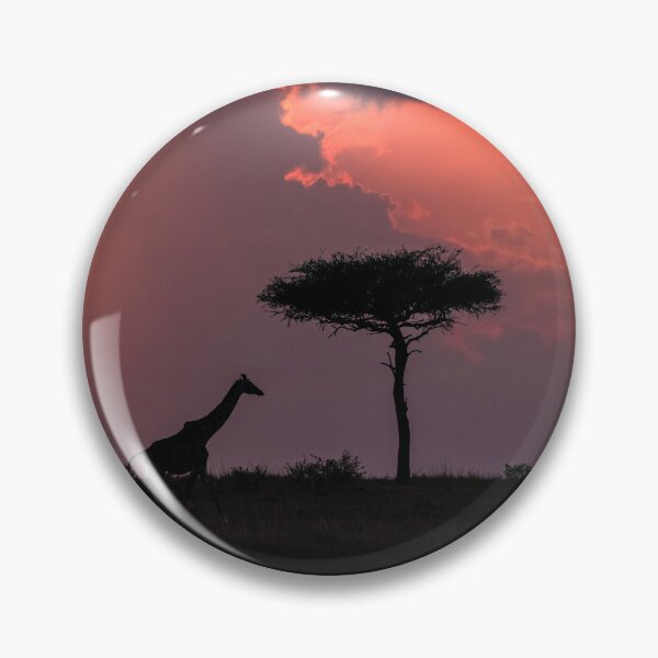 Item preview, Giraffe at sunset Masai Mara Kenya designed and sold by kjewikarn.