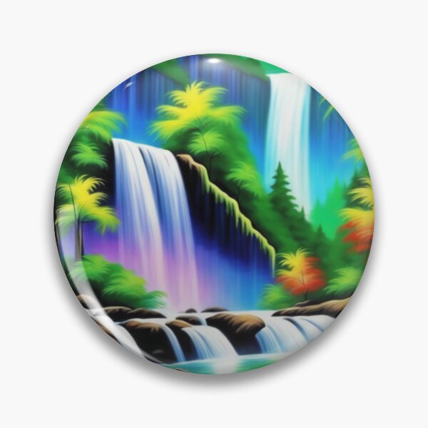 Artikelvorschau, wunderschönes Wasserfallgemälde oder Landschaft entworfen und verkauft von Fantsy-world.