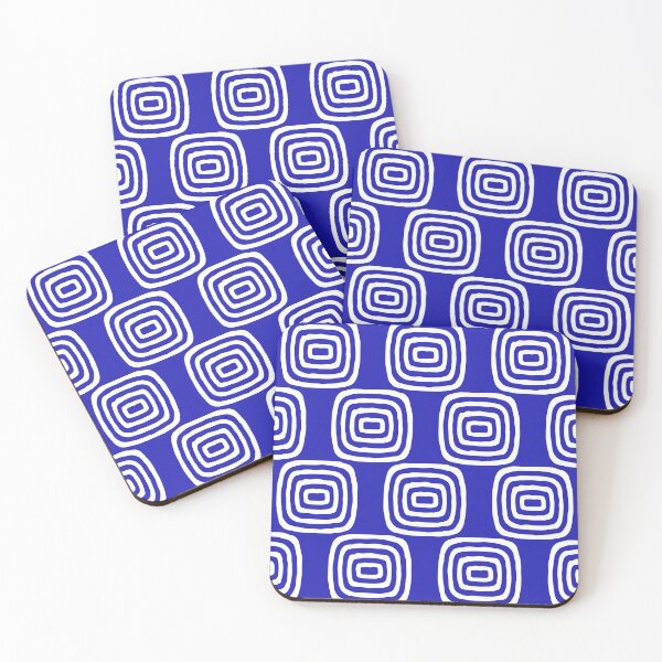 Item preview, Ultramarine Blue Concentric Circle Pattern designed and sold by tonymagnerart.