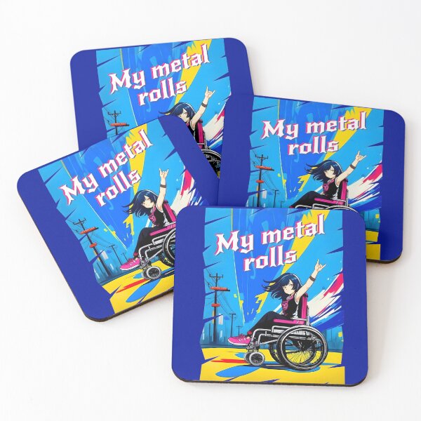 Item preview, My metal rolls. Girl in wheelchair designed and sold by Alluring Strokes Repository.