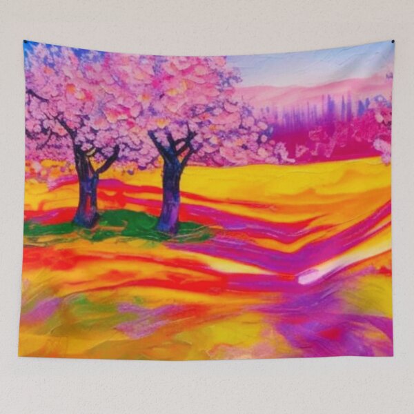 Item preview, Cherry trees in mountain meadow designed and sold by George Hutton Hunter.