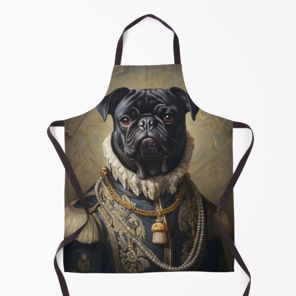 Item preview, Aristocratic Pug Portrait Art designed and sold by ConfettiSkyArt.