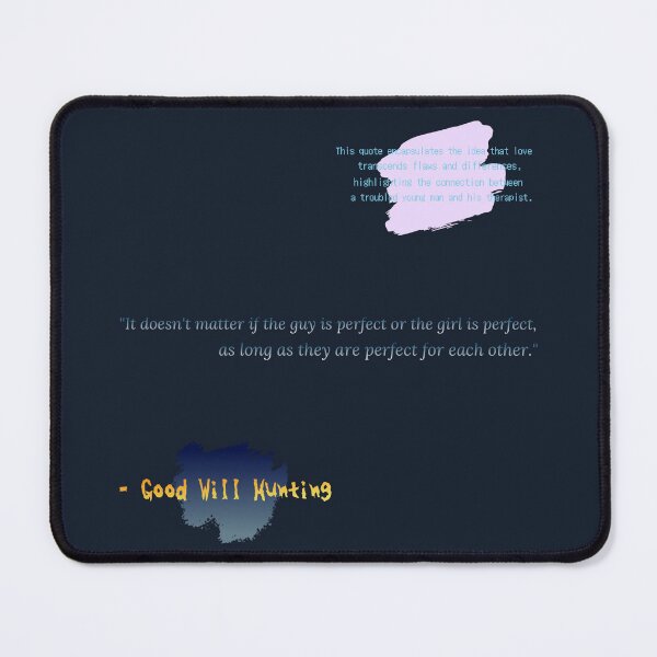 Item preview, "Imperfect Harmony: Embracing Love's Authenticity in 'Good Will Hunting'" designed and sold by Quassar-Lunar.