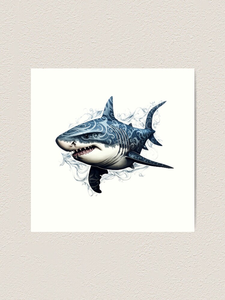 Premium Vector | Shark tattoo icons colorful dynamic violent design