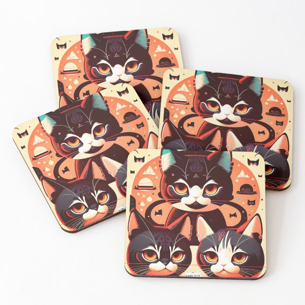 Item preview, Cute colorful cat cats 29 designed and sold by RedWolfDisigne.