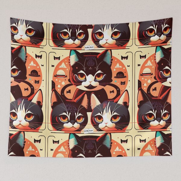 Item preview, Cute colorful cat cats 29 designed and sold by RedWolfDisigne.