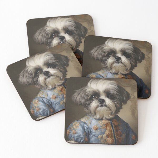 Item preview, Aristocratic Shih Tzu Portrait Art designed and sold by ConfettiSkyArt.