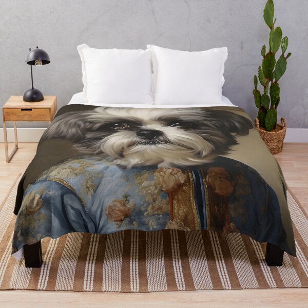 Item preview, Aristocratic Shih Tzu Portrait Art designed and sold by ConfettiSkyArt.