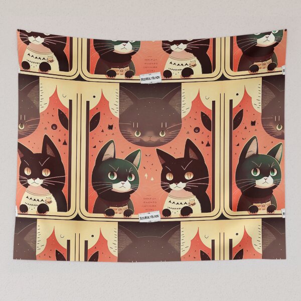 Item preview, Cute colorful cat cats 30 designed and sold by RedWolfDisigne.