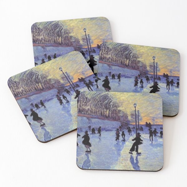Item preview, Skaters on frozen river designed and sold by George Hutton Hunter.