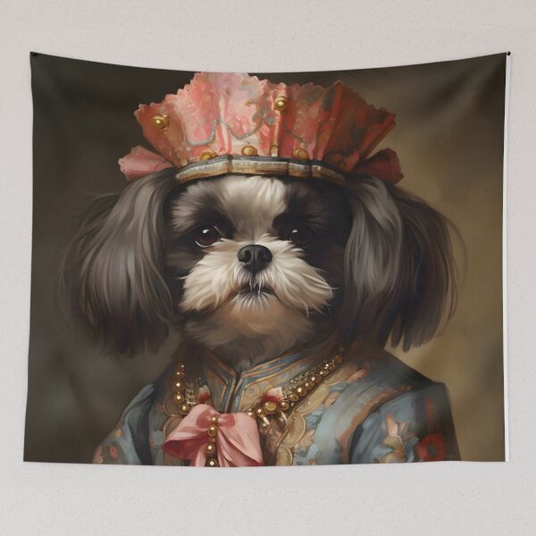 Item preview, Aristocratic Shih Tzu Portrait Art designed and sold by ConfettiSkyArt.