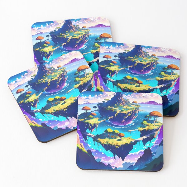 Item preview, Beautiful floating islands landscape illustration designed and sold by 1Celery.