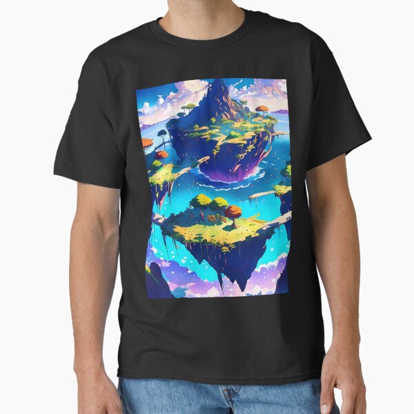 Item preview, Beautiful floating islands landscape illustration designed and sold by 1Celery.