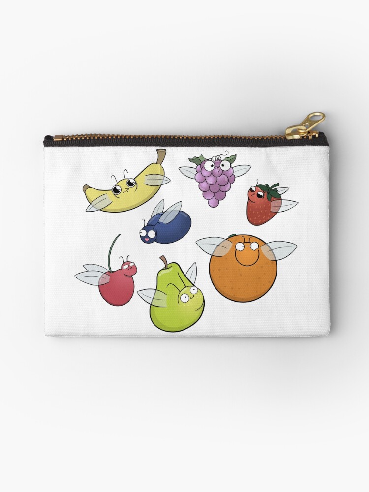 Thumbnail 1 of 4, Zipper Pouch, Fruit Flies designed and sold by amoebasisters.