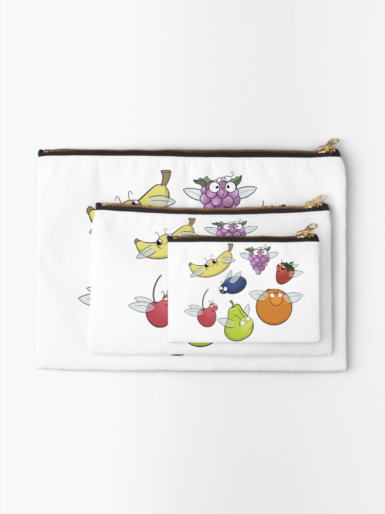 Thumbnail 2 of 4, Zipper Pouch, Fruit Flies designed and sold by amoebasisters.