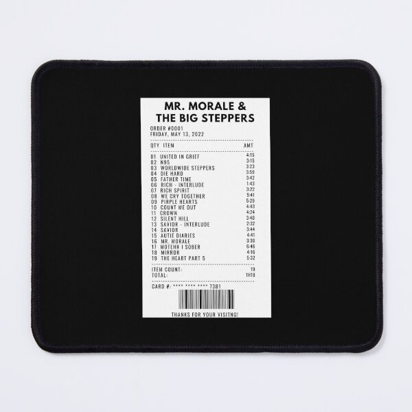 Item preview, Mr. Morale & The Big Steppers receipt designed and sold by 1xstonee-shop.