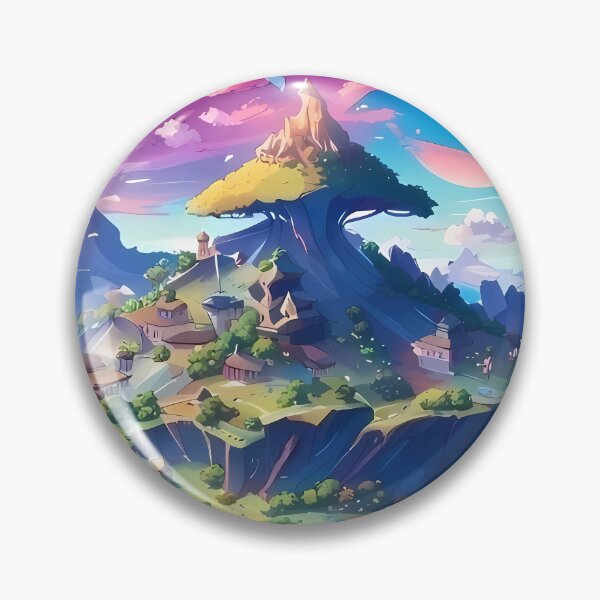 Item preview, Beautiful floating islands landscape illustration designed and sold by 1Celery.