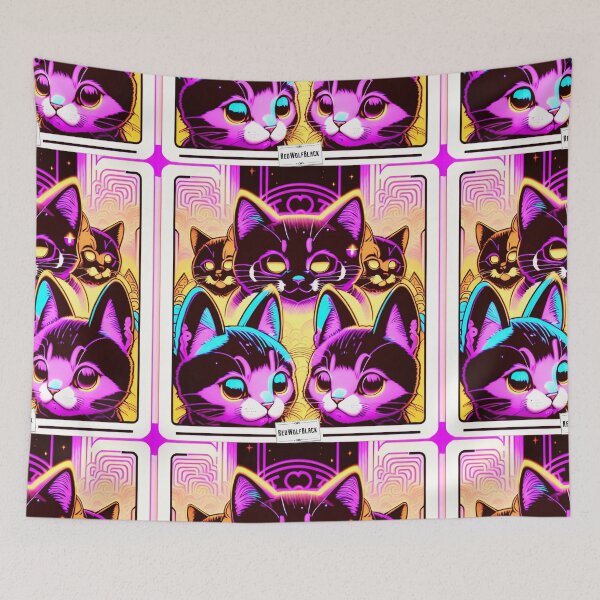 Item preview, Cute colorful cat cats 34 designed and sold by RedWolfDisigne.
