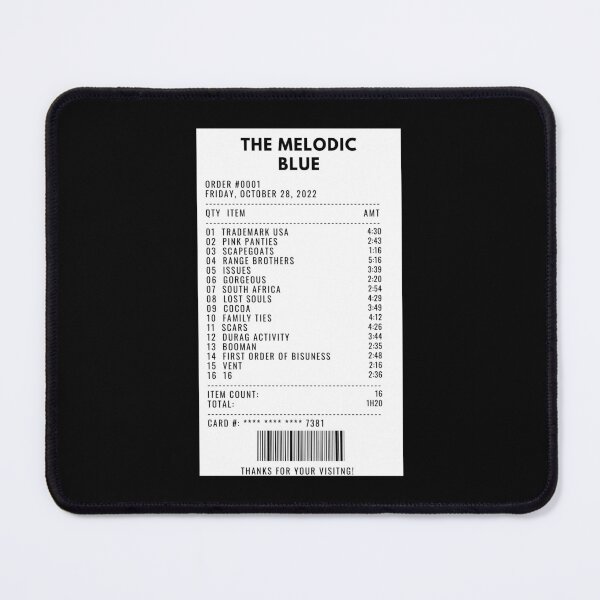 Item preview, The Melodic Blue receipt designed and sold by 1xstonee-shop.