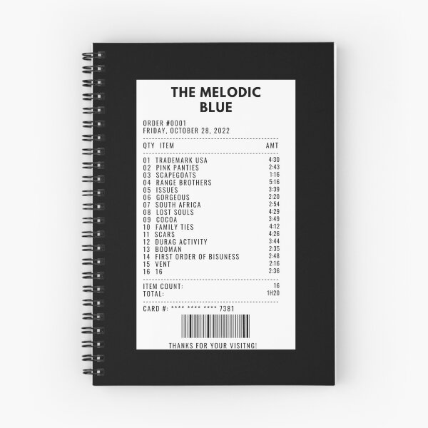 Item preview, The Melodic Blue receipt designed and sold by 1xstonee-shop.