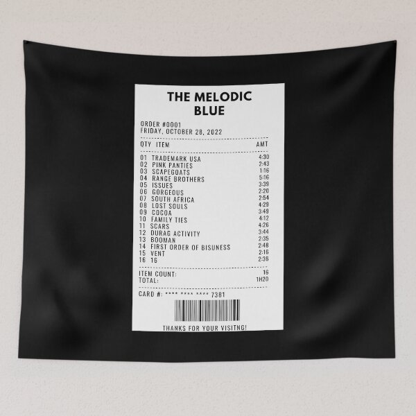Item preview, The Melodic Blue receipt designed and sold by 1xstonee-shop.