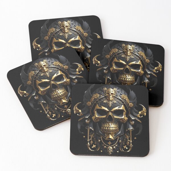 Aperçu de l'œuvre Golden Skulls créée et vendue par TrendyPalette.