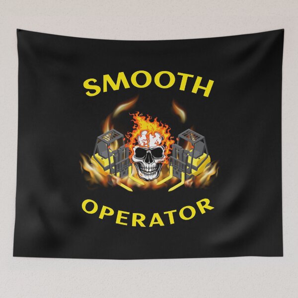 Item preview, Twin Forklift Skull in Flames Smooth Operator YY designed and sold by TeamsterLife.