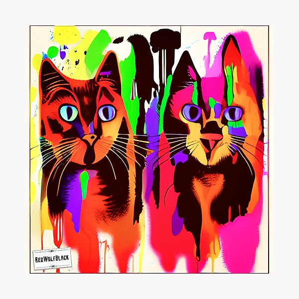 Item preview, Cute colorful cat cats 36 designed and sold by RedWolfDisigne.