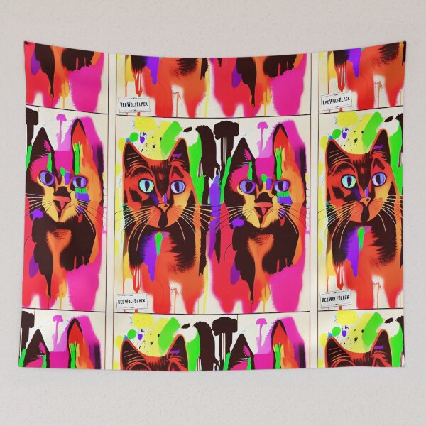 Item preview, Cute colorful cat cats 36 designed and sold by RedWolfDisigne.