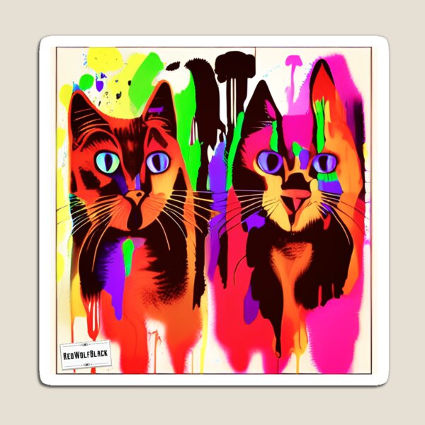 Item preview, Cute colorful cat cats 36 designed and sold by RedWolfDisigne.