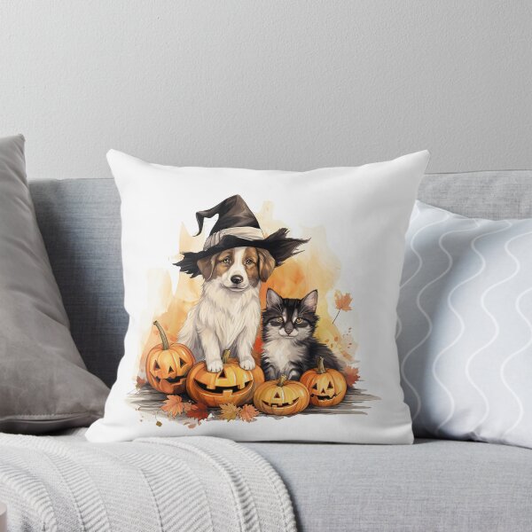 Item preview, Cute Halloween puppy and kitten designed and sold by PawsandPages.