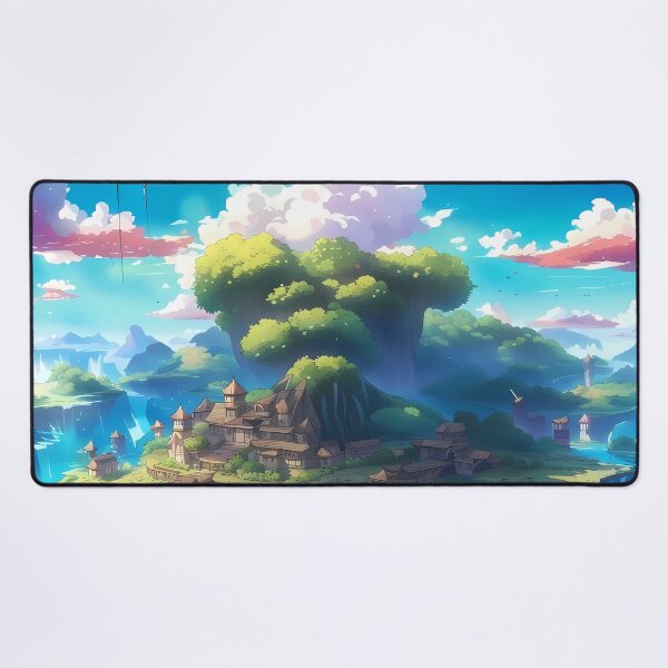 Item preview, Beautiful floating islands Asian landscape illustration designed and sold by 1Celery.