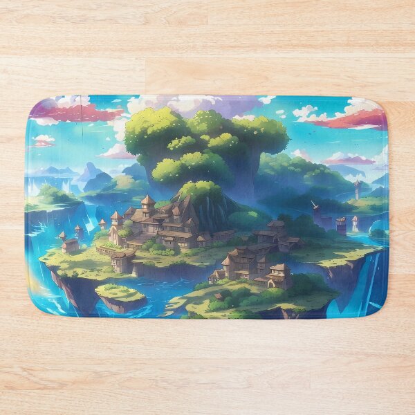 Item preview, Beautiful floating islands Asian landscape illustration designed and sold by 1Celery.