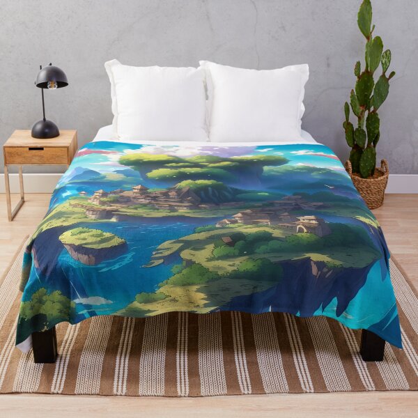 Item preview, Beautiful floating islands Asian landscape illustration designed and sold by 1Celery.